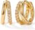 MUMREUES Gold Hoop Earrings