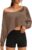 UNCLECAT Womens Off The Shoulder Crop Tops