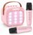 TAEMVV Mini Karaoke Machine for Kids with 2 Wireless Microphones, Pink | Karaoke Speaker, Bluet