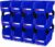 LEADLOONG 12 Pack Stackable Storage Bins Heavy Duty Parts Organizer Blue