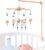 BlueMello Starry Night Baby Mobile Toy and Mobile Arm Holder 2 in 1 Set for Crib | Wooden Beads and Stars Bed Hanger for Boys and Girls | Hanging Nursery Decor for Bassinet | Perfect Baby Shower Gift’