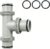 Nlfdbfsh Pool Hose Connector, 1.5″ to 1.5″ T-Joint Pool Hose Adapter, 3-Way Splitter Compatible with Above Ground Pool Filter Pump and Vacuum, Tool-Free Pool Replacement Parts