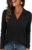 UNCLECAT Womens V Neck Polo Shirts