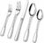 Silverware Set for 8, 40 Piece Utensils Stainless Steel Flatware Set | Boston Style Mirror Polished Spoons and Forks Set for Kitchen，Dishwasher Safe