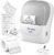 CLABEL Thermal Label Maker Machine 221B Mini Portable Label Printer Thermal Labeling Printing Machine Sticker Bluetooth Label Printer Barcode Inkless Labelmaker for Price Logo Clothing (Gray White)