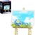 Mini Flowers Picture Frame Building Set, Desk Decor Block Easel for Message Stickers and Painting Photo Frame, Blue Daisy Flower Bouquet Building Toys Gifts for Her