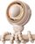 SWEETFULL Baby Stroller Fan – 4000mAh Rechargeable 4-Speed Quiet with LED Display & Night Light, Mini Portable 360° Clip On Safe Fan for Car Seat, Crib, Travel – Brown