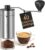 CIRCLE JOY Mini Manual Coffee Grinder with 40 External Adjustable Settings and Ceramic Conical Burr, Portable Stainless Steel Hand Coffee Grinder for Home and Travel
