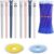 Blank Bear Erasable Gel Pen Set with Refills and Erasers, 5mm | 8 Pens & 20 Refills, Blue Ink, Non-Slip Grip, Refillable Design, Kids & Adults