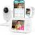 Simyke 1080P Smart AI Video Baby Monitor,3.5″ LCD & App Viewing,WiFi On/Off Switch,2-Way Audio,Night Vision,VOX,5 Lullabies,1500ft Range, Home Use,AI Baby Growth Album