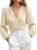 BTFBM Satin Blouses for Women Dressy Casual Button Down Shirts