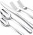 NICE KITCHEN Silverware Set, 40 Piece Stainless Steel Cutlery Sets for 8, Heavy Duty Flatware, Mirror Polished Forks Spoons and Knives Set, Reusable Utensils for Home Kitchen, Dishwasher Safe