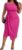 CHARMING ASHLEY Plus Size Off The Shoulder Slimming Midi Dress