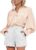 BTFBM Women Satin Silk Blouse Button Down Long Sleeve Shirts,Beige,S