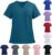 Scrub Tops Women Stretch Short Sleeve V-Neck Medical Scrub Shirts | Breathable Easy Care Scrub Tops Soft Moisture-Wicking Medical Uniform Functional Loose Relaxed Nurse Work Shirts with Pockets