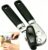 Manual Can Opener, Heavy Duty Handheld Can Opener with High Carbon Sharp Blade, Easy to Use for Seniors with Comfort Grip Handles and Oversized Turn Knob, Black