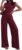 BTFBM 2 Piece Sets for Women Summer 2026 Casual Shoulder Pad Tank Top Wide Leg Pants Matching Set Travel Airport Outfits(Burgundy, Small)