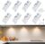 LightingWill Rechargeable Motion Sensor Puck Lights 8 Pack
