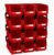 LEADLOONG 12 Pack Stackable Plastic Parts Bins, 7x5x4 in, Red