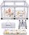 Foldable Baby Playpen with Mat, 50″x50″, Light Gray | 1-Minute Setup, Lightweight Portable, Carry Bag Included, Indoor Outdoor Use, For Babies & Toddlers