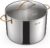 Ciwete 12 Quart Stock Pot with Lid, Upgraded Tri-Ply Stainless Steel Pot, Seamless Large Cooking Pot with Stay-Cool Brass Handle, Healthy Polished Stockpots, Induction Cookware, Oven & Dishwasher Safe