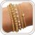 Gold Beaded Bracelets Set