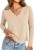 UNCLECAT V Neck Long Sleeve Shirts