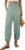 GREWLEY Womens Linen Capri Pants