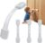 4-Pack Child Proof Cabinet Locks | No Drill Adjustable Strong Adhesive Straps, Toddler Baby Proofing for Cabinets Drawers Fridge Toilet Oven Cupboard