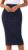 BTFBM Pencil Skirt for Women Dressy Suit Midi Skirts,S,Navy Blue