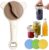 4 in 1 Multi-Purpose Jar Opener, with 3pcs Rubber Jar Openers, Adjustable Stainless Steel Lid Remover for Seniors & Arthritis Sufferers, for Weak Hands, Fits Kitchen Jars, Bottles & Cans (Beige)