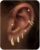 Turandoss 7 Pairs 14K Gold Plated Small Hoop Earrings