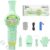 Fog Bubble Machine, Rechargeable Automatic Electric Smoke Bubble Machine, Magic Interactive Fog Bubble Maker with Smoke, Colorful Lights & Music, Bubble Fog Game for Parties Gift (Green)