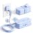 SMALLRT 2 Pcs Extension Cord with Multiple Outlets