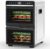 WAA Food Dehydrator, 12 Stainless Steel Trays with 8.8 ft² Drying Space, 1100W, 176°F Dehydrated Dryer for Jerky & Time Control for Two Chambers for Meat, Pet Treats, Herb, Fruit, Vegetables