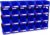 LEADLOONG 24 Pack Stackable Storage Bins Heavy Duty Parts Organizer Blue