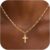 FEZODO Gold Cross Necklace for Women