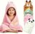 Personalized Baby Bath Towel for Newborn – Custom Animal Hooded Towel with Embroidered Name, Soft Coral Fleece Blanket for Toddlers 1-3, Highly Absorbent Bathrobe Blanket Gift for Boys & Girls