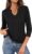 JUSTFASHIONNOW Women’s 3/4 Sleeve Cotton V Neck T-Shirt
