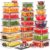 62 PCS Large Food Storage Containers with Lids Airtight (31 Lids & 31 Containers)- 85 OZ Reusable Plastic Leakproof Meal-Prep Container for Kitchen Storage Organization Microwave/Dishwasher Safe