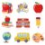 63 Pcs Back to School Cutouts Classroom Decorations Set Back to School Bulletin Board Wall Decal School Bus Cutouts Classroom Decor for Classroom Teacher Party Favor Supplies