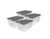 64 qt. Large Plastic Storage Bin with Secure Latching Gray Lid in Clear (4-Pack) RX73104