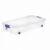 66-Qt Clear Underbed Rolling Bin with Blue Side Latches and Casters