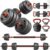 66LB 4-in-1 Convertible Weights, Adjustable Weight Plates, Non-Slip and Comfortable Handles with Space Compact Design, Scratch-Resistant Weight Plates and Reinforced Metal Handles, Black