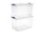 66 Qt Clear Storage Bins 2 Pack with Latch Lid Stackable Heavy Duty