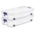66 Qt Clear Underbed Storage Box with Wheels and Latching Lid for Bedroom