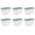 66 Qt Storage Bins 6-Pack, Clear Plastic Containers with Latch Lids, Green