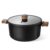 6.75QT Titanium Non-Stick Dutch Oven Large Capacity Die-Cast Aluminum Stockpot with Glass Lid, Induction Compatible All Stovetops Cooking Pot, Oven Safe Up to 450°F, Easy Clean Kitchen Cookware, Black