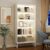 67.5” Tall 5 Tier RGB LED Bookshelf Heavy-Duty MDF Metal Frame Display Cabinet Remote & App Controlled Music Sync Lights Anti-Tipping Kit & Adjustable Feet For Living Room Bedroom Office White