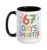 67 Days Smarter School Teacher Student Classroom Ceramic Mug, Black/White, 15oz